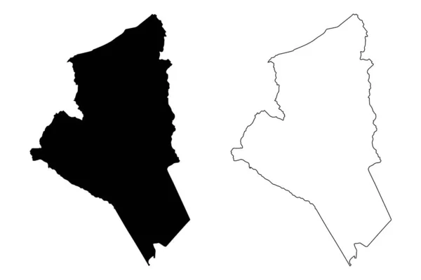 Nyamira County República Kenia Provincia Nyanza Mapa Vector Ilustración Boceto — Vector de stock
