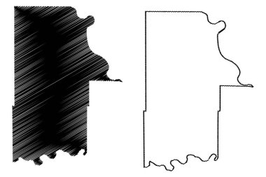 Leavenworth County, Kansas (ABD eyaleti, ABD, ABD) harita vektör çizimi, çizim Leavenworth haritası