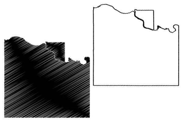 Douglas County Kansas Usa Usa Usa Karta Vektor Illustration Klotskiss — Stock vektor