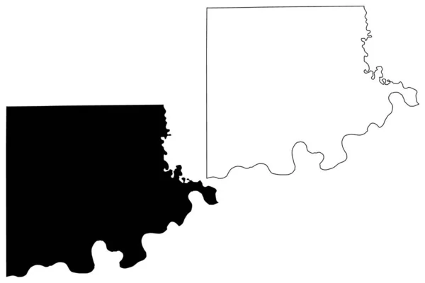 Carroll County Missouri County Spojené Státy Americké Usa Usa Map — Stockový vektor