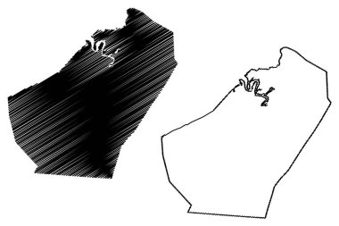 Adair County, Kentucky (ABD eyaleti, Amerika Birleşik Devletleri, ABD, ABD) harita vektör çizimi, karalama çizimi Adair haritası