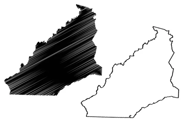 Bell County Kentucky County United States America Usa Usa Mapa — Wektor stockowy