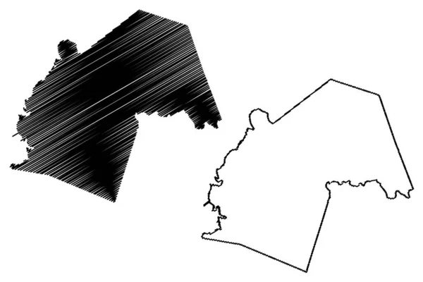 Butler County Kentucky County United States America Usa Mapa Vector — Archivo Imágenes Vectoriales