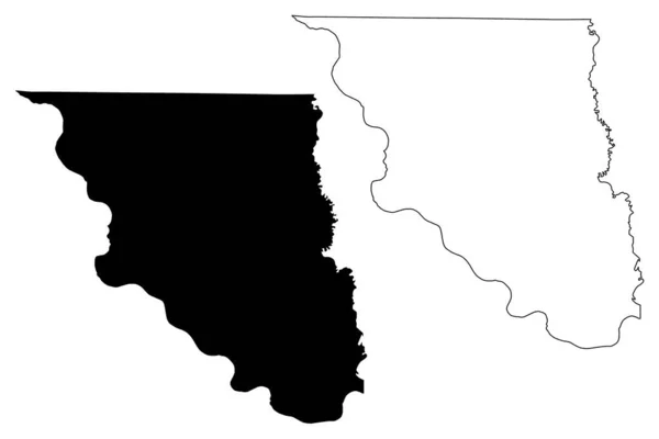 Condado Holt Missouri County United States America Usa Mapa Vector — Archivo Imágenes Vectoriales