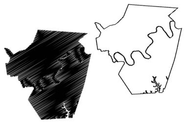 Cumberland County, Kentucky (ABD eyaleti, Amerika Birleşik Devletleri, ABD, ABD) harita vektör çizimi, çizim Cumberland haritası