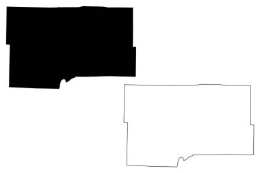 Maries County, Missouri (ABD eyaleti, Amerika Birleşik Devletleri, ABD, ABD) harita vektör çizimi, çizim Maries haritası