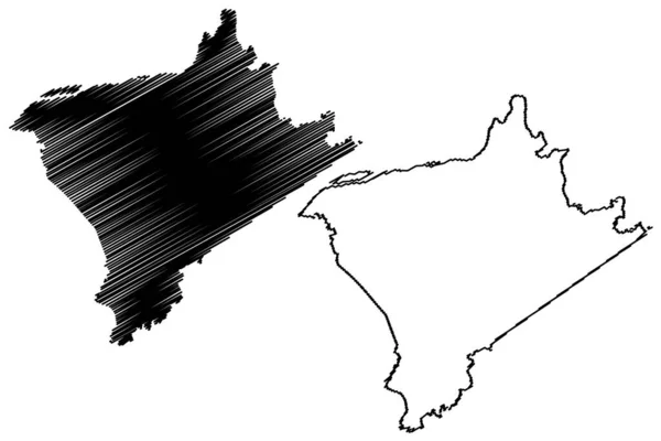 Crittenden County Kentucky County Сша Сша Сша Сша Map Vector — стоковый вектор