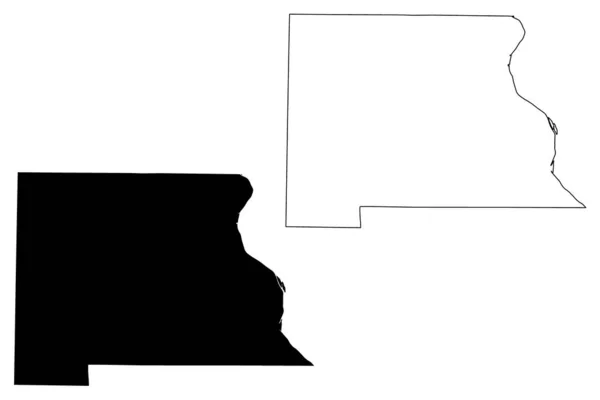 密苏里州马里昂县 地图矢量图解 速写草图马里昂地图 — 图库矢量图片