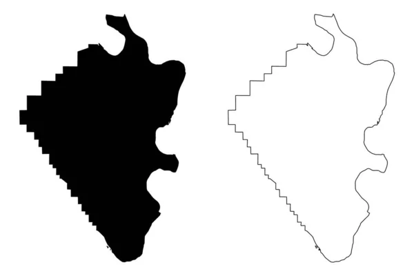 Mississippi County Missouri County United States America Usa Mapa Vector — Archivo Imágenes Vectoriales