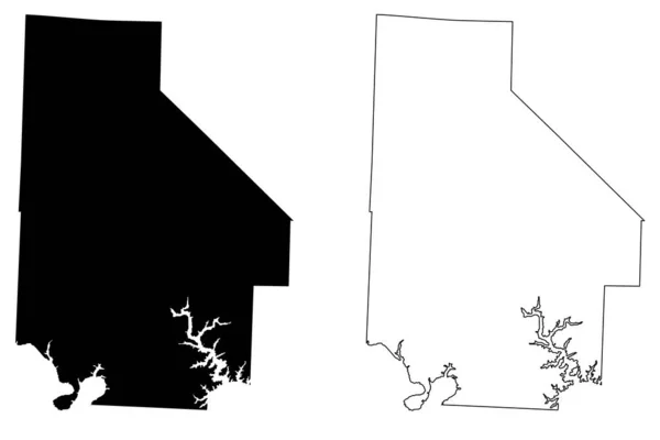 Condado Morgan Missouri County United States America Usa Mapa Vector — Vector de stock