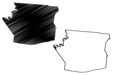 Hart County, Kentucky (Amerika Birleşik Devletleri, ABD, ABD) harita vektör çizimi, çizim Hart haritası