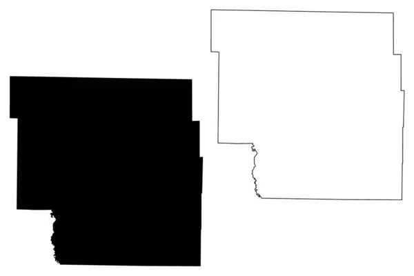 ノダウェイ郡 ミズーリ州 アメリカ アメリカ アメリカ アメリカ 地図ベクトル図 スケッチブルスケッチノダウェイ地図 — ストックベクタ