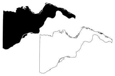 St. Charles County, Missouri (ABD eyaleti, Amerika Birleşik Devletleri, ABD, ABD) harita vektör çizimi, çizim Aziz Charles haritası