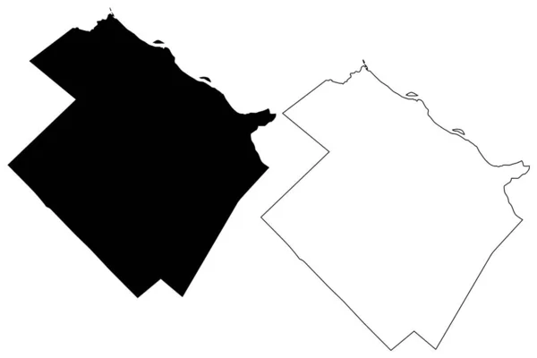 Сти Genevieve County Missouri Сша Сша Сша Сша Map Vector — стоковый вектор