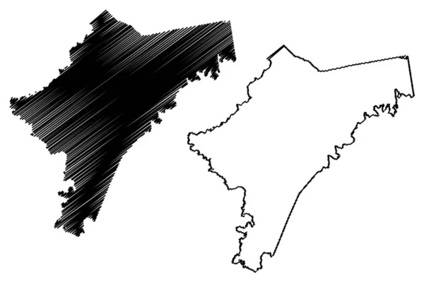 Comté Nelson Kentucky Comté Des États Unis États Unis Amérique — Image vectorielle