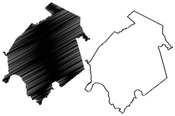 Ohio County Kentucky County United States America Usa Map Vector — Stock Vector