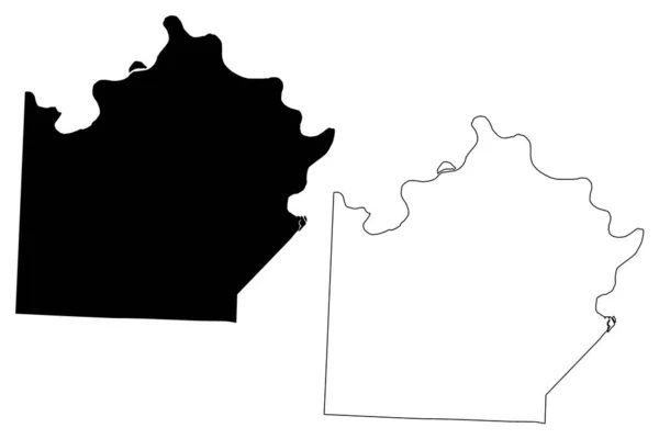 Saline County Missouri County United States America Map Vector Illustration — 스톡 벡터