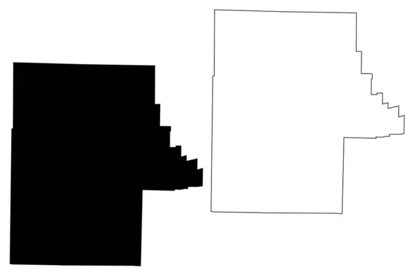 シャノン郡 米国ミズーリ州 アメリカ アメリカ アメリカ 地図ベクトル図 スクリブルスケッチシャノン地図 — ストックベクタ