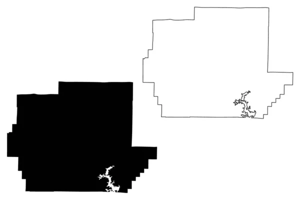 韦恩县 密苏里州 地图矢量图解 速写草图韦恩地图 — 图库矢量图片
