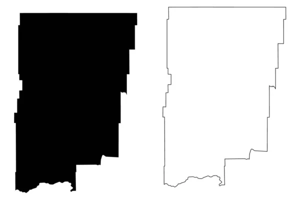 Blaine County Montana County Verenigde Staten Van Amerika Usa Kaart — Stockvector