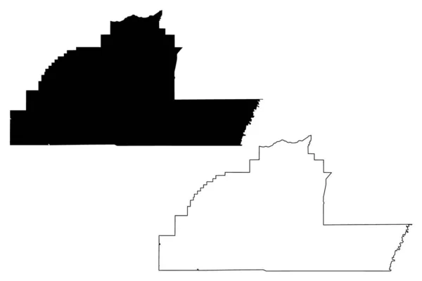 Carbon County Montana Abd Eyaleti Abd Abd Harita Vektör Çizimi — Stok Vektör