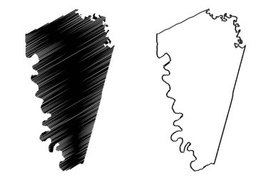 Woodford County, Kentucky (Amerika Birleşik Devletleri, ABD, ABD) harita vektör çizimi, Woodford haritası çizimi