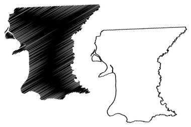 Doğu Baton Rouge İlçesi, Louisiana (ABD, Amerika Birleşik Devletleri, ABD, ABD) harita vektör çizimi, Doğu Baton Rouge Parish haritası