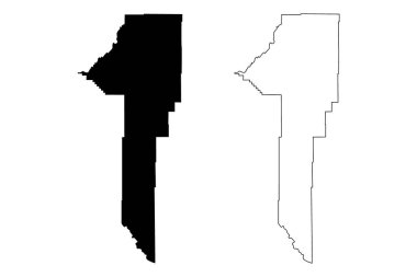 Gallatin County, Montana (ABD eyaleti, ABD, ABD) harita vektör çizimi, çizim Gallatin haritası