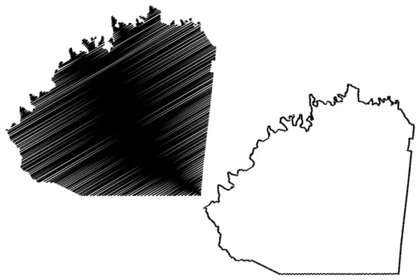 ワシントン郡 ケンタッキー州 アメリカ アメリカ アメリカ 地図ベクトル図 スケッチブルスケッチワシントン地図 — ストックベクタ