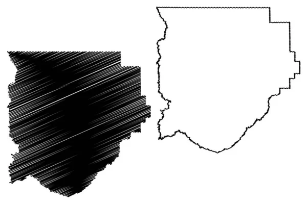 Acadia County Louisiana County Vereinigte Staaten Von Amerika Usa Kartenvektorillustration — Stockvektor