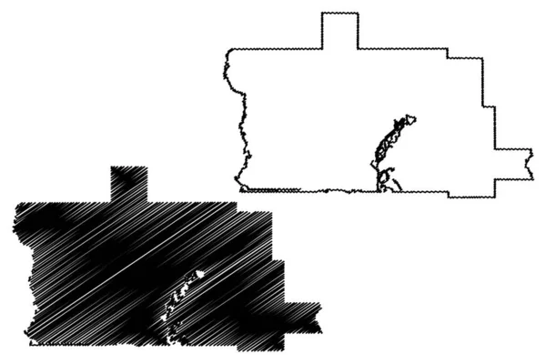 Comté Calcasieu Louisiane Comté Des États Unis Amérique États Unis — Image vectorielle