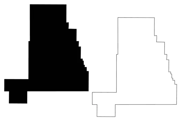 Condado Golden Valley Montana County United States America Usa Mapa — Archivo Imágenes Vectoriales