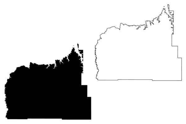 Garfield County Montana Abd Eyaleti Abd Abd Abd Harita Vektör — Stok Vektör