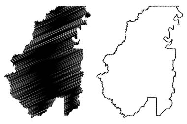 Franklin County, Louisiana (ABD eyaleti, ABD, ABD, ABD) harita vektör çizimi, çizim Franklin Parish haritası