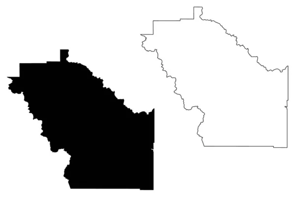 Meagher County Montana County United States America Usa Mapa Vector — Vector de stock