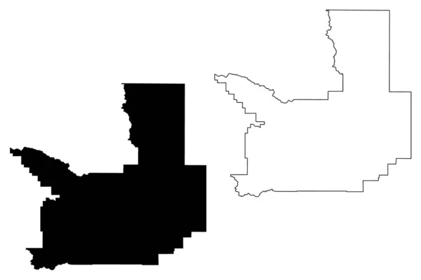 蒙大拿州Missoula县 地图矢量图解 速写草图Missoula地图 — 图库矢量图片