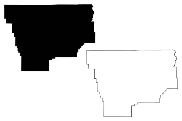 蒙大拿Musselshell县 地图矢量图解 速写草图Musselshell地图 — 图库矢量图片
