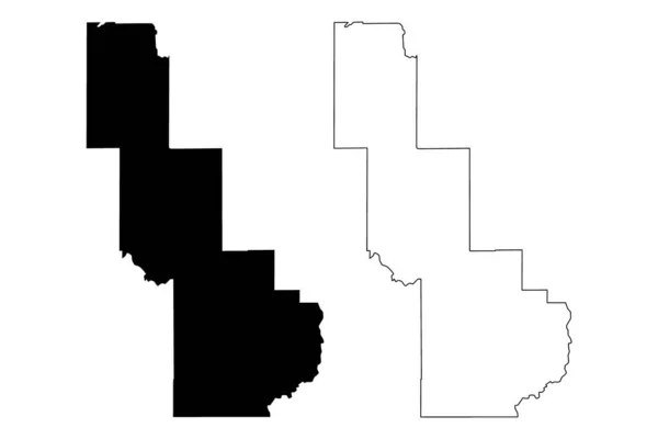 Powell County Montana County Verenigde Staten Van Amerika Usa Kaart — Stockvector