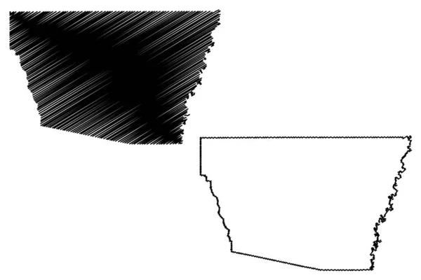 Washington County Louisiana County United States America Map Vector Illustration — 스톡 벡터