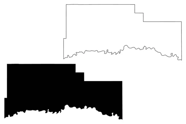 Roosevelt County Montana 미국군 Map Vector Illustration Scribble Sketch Roosevelt — 스톡 벡터