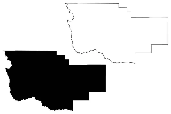 モンタナ州 アメリカ アメリカ アメリカ アメリカ 地図ベクトル図 スケッチブルなスケッチ Teton Map — ストックベクタ