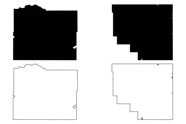 Wheatland Sheridan County Montana 미국군 Map Vector Illustration Scribble Sketch — 스톡 벡터