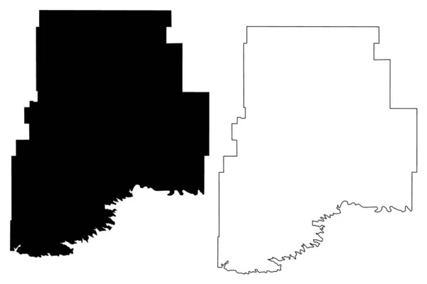 モンタナ州 アメリカ アメリカ アメリカ アメリカ 地図ベクトル図 スクリブルスケッチバレー地図 — ストックベクタ
