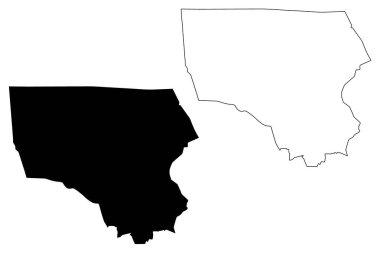 Kuzey Kordofan devleti (Sudan Cumhuriyeti, Kuzey Sudan) harita vektör çizimi, çizim Kuzey Kordofan haritası