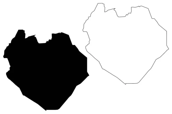 Dél Kordofan Állam Szudáni Köztársaság Észak Szudán Térkép Vektor Illusztráció — Stock Vector