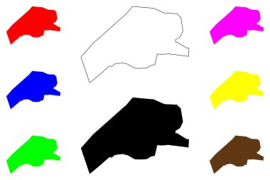 Cascavel şehri (Brezilya Federatif Cumhuriyeti, Parana Eyaleti) harita vektör çizimi, çizim Cascavel haritası