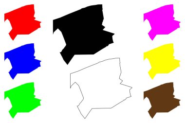 Katanduva Şehri (Brezilya Federatif Cumhuriyeti, Sao Paulo Eyaleti) harita vektör çizimi, çizim Catanduva haritası