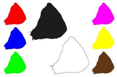 Mahajanga şehri (Madagaskar Cumhuriyeti) harita vektör çizimi, çizim Majunga haritası
