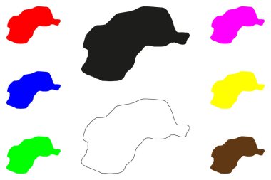 Zomba şehri (Malawi Cumhuriyeti) harita vektör çizimi, çizim Zomba haritası