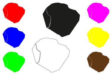 Batu Pahat şehri (Malezya) harita vektör çizimi, çizim Bandar Penggaram veya BP haritası